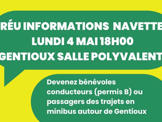 Réunion d&rsquo;informations Navette le 4 mai 2026