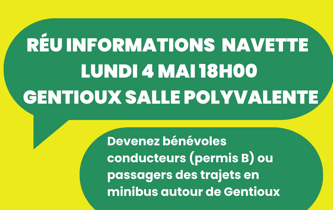 Réunion d&rsquo;informations Navette le 4 mai 2026